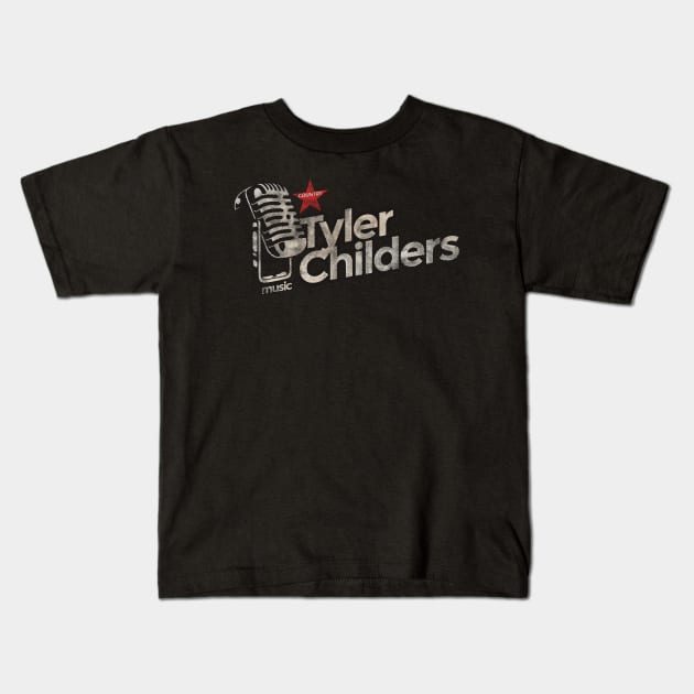 Tyler Childers - Vintage Microphone Kids T-Shirt by G-THE BOX